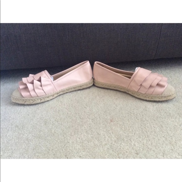 Neiman Marcus ruffle & leather Espadrilles - Picture 5 of 7
